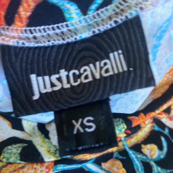 Just Cavalli Y2K Scoop Neck Mini Dress Sz XS Prism 90s - Picture 3 of 4